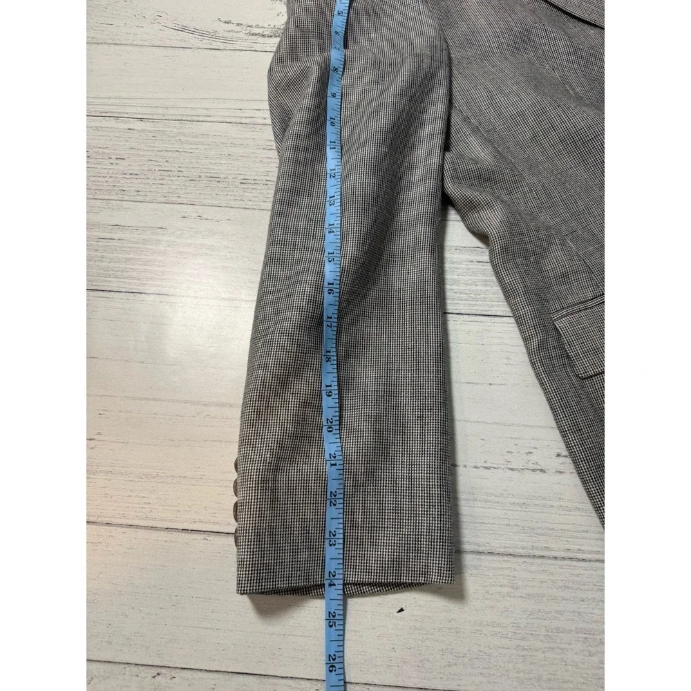 Brooks Brothers 346 Blazer Men 44L Beige Silk Wool Blend Lined‎ Button Up Jacket